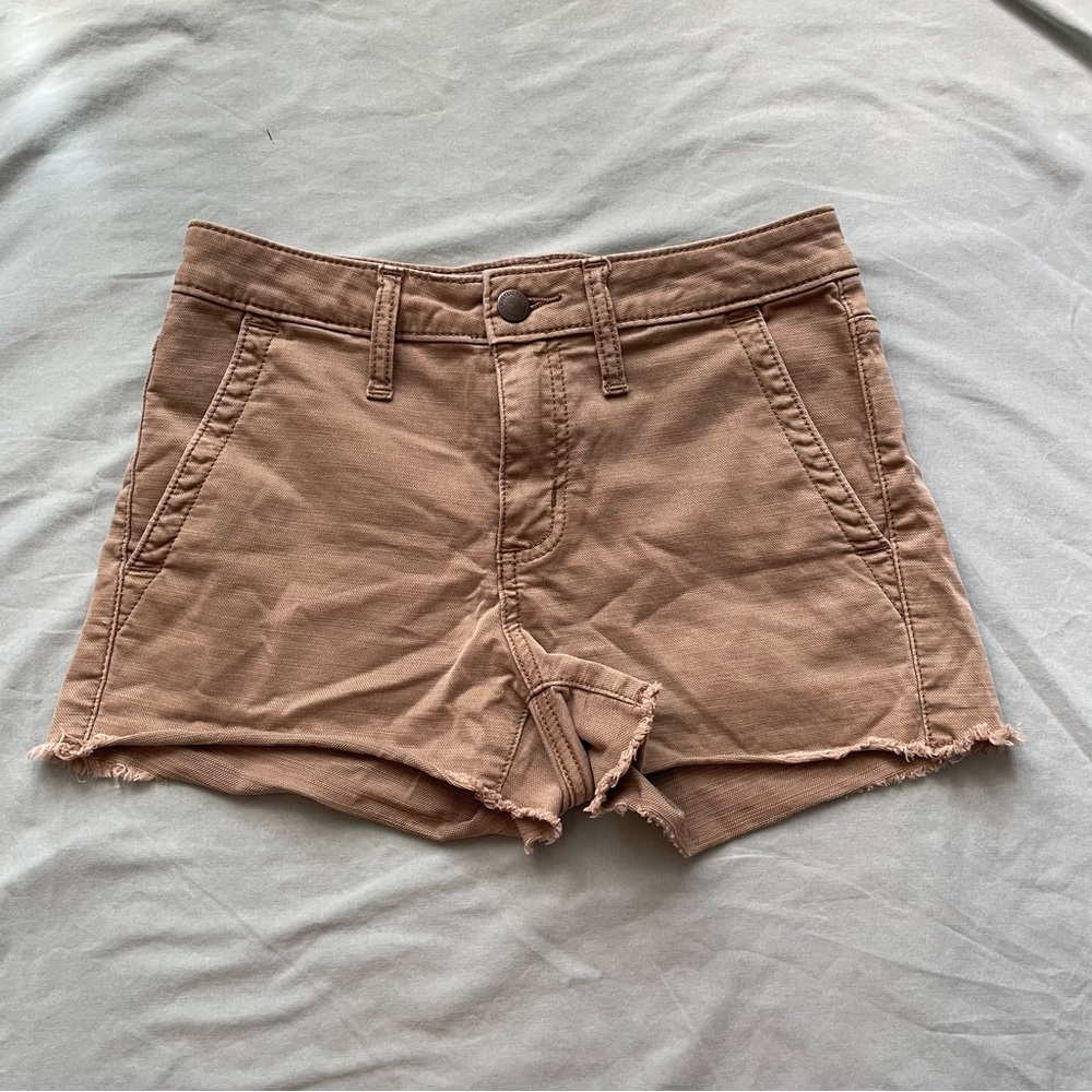 Universal Threads khaki distressed shorts